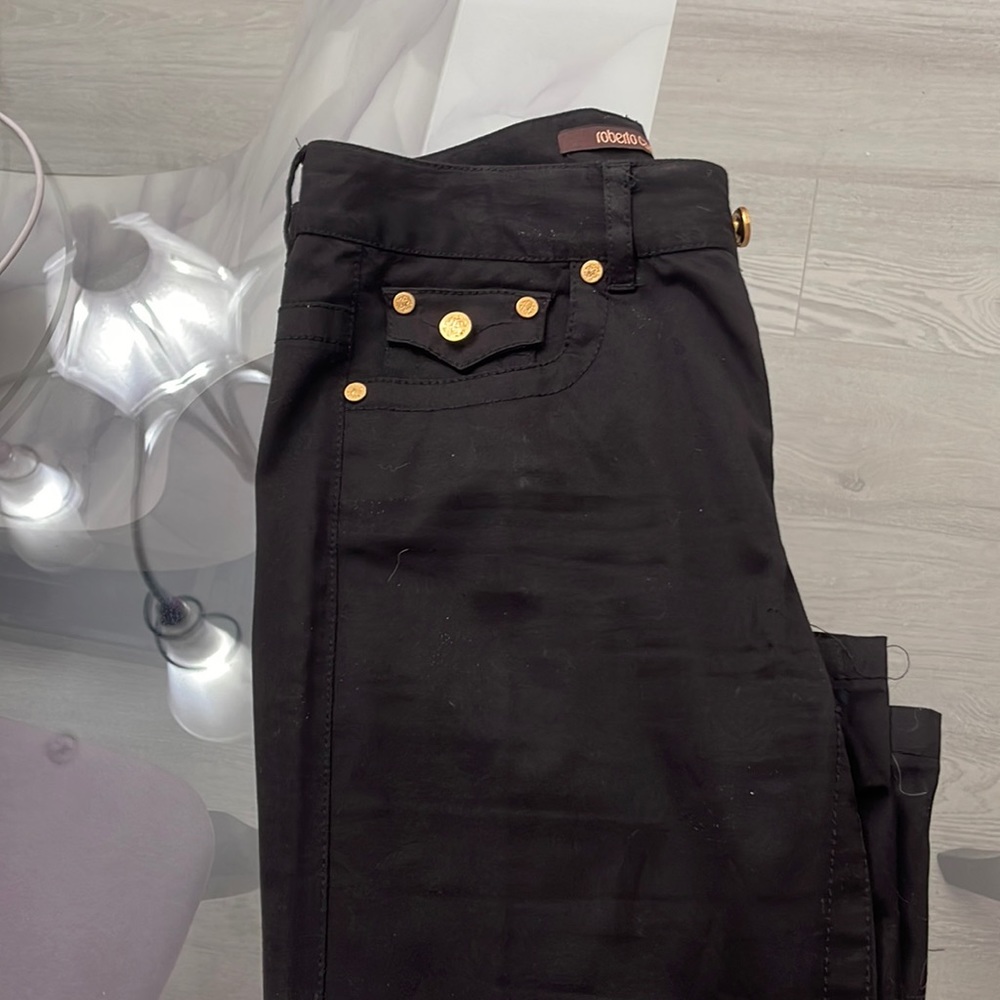 Roberto Cavalli black slacks dress slacks